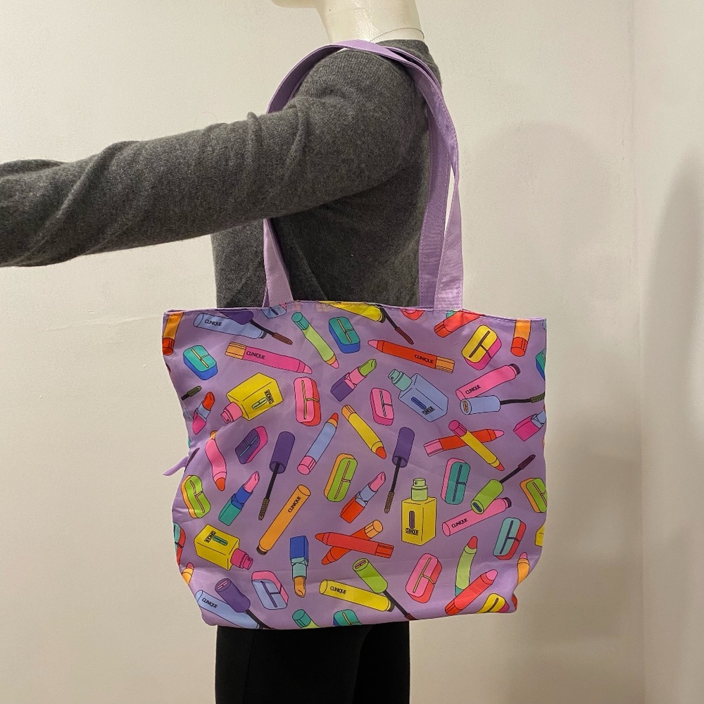 Clinique Makeup Reversible Lipstick Purse Tote Bag